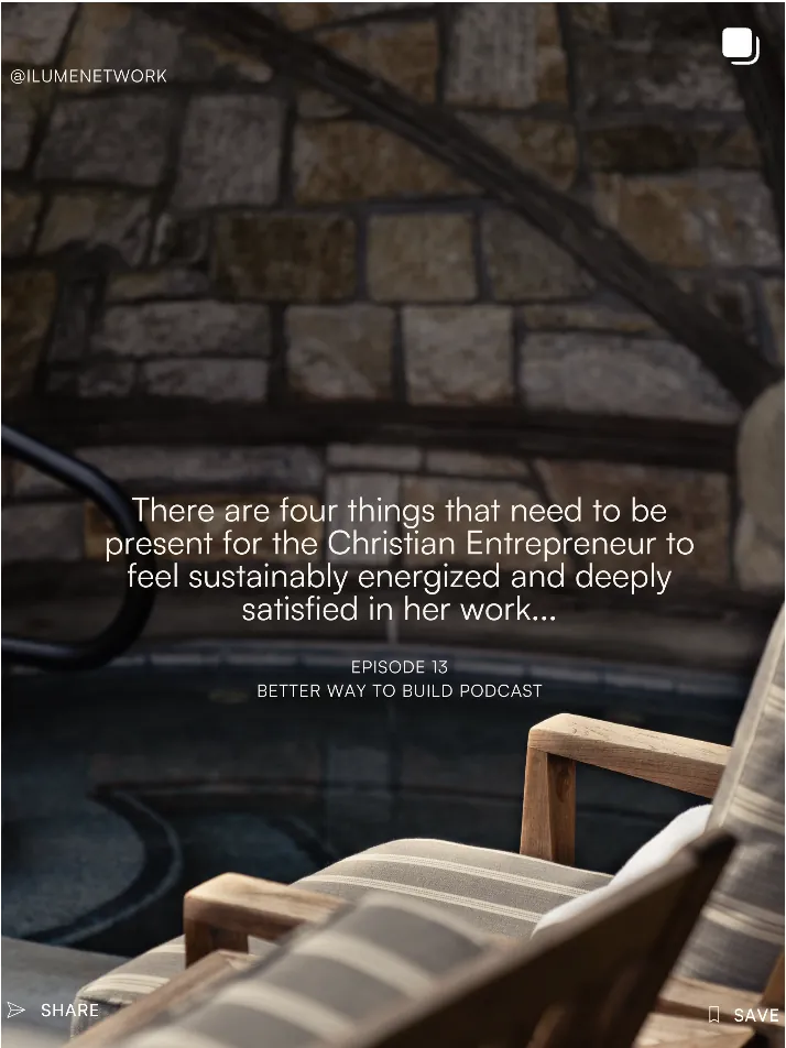 Podcast promo: four things for a sustainably energized Christian entrepreneur